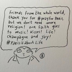paris attack foi joie vie attentats de Paris dessin de Johan Sfar